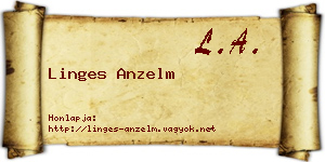 Linges Anzelm névjegykártya